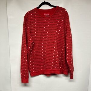 GUESS Bold Red Crewneck Sweater